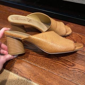 Camel Heeled Sandals